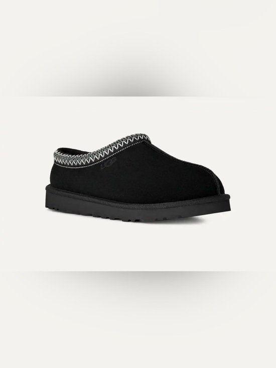UGG Black Suede Slip-On Loafers with Contrast Stitching main image 4
